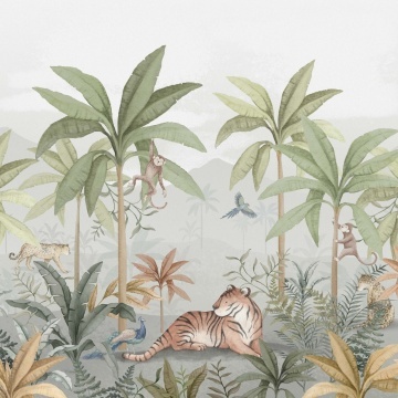 Tapet lavabil, Wild Jungle Mural 6945, 1.3mp / rola - Img 2