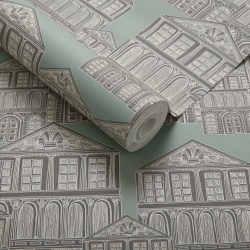 Tapet, Maison, Neo Mint Green Luxury Patterned, 1838 Wallcoverings, 5.3mp / rola - Img 2