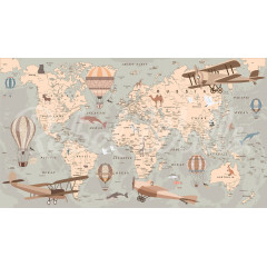 Tapet Map of the World, Rebel Walls - Img 2