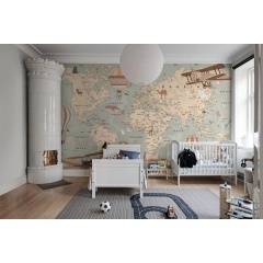 Tapet Map of the World, Rebel Walls - Img 3