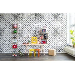 Tapet Patchwork Play, Grey, repetitiv, Rebel Walls - Img 3