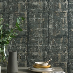 Tapet, Patina, Jet Black Luxury Textured, 1838 Wallcoverings, 5.3mp / rola