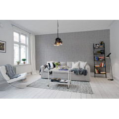 Tapet Plain Concrete, Light Grey, Rebel Walls - Img 1