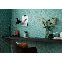 Tapet Tranquil, Seafoam Green Luxury Feather, 1838 Wallcoverings, 5.3mp / rola - Img 1