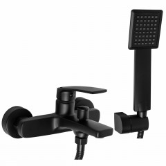 Baterie cada - dus Rea Luppo negru cu set de dus - Img 1