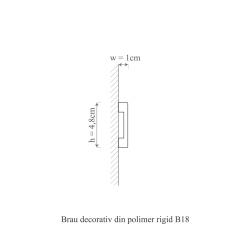 Brau polimer rigid, Manavi, B18 - 4.8x1x200 cm - Img 2
