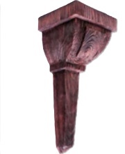 Consola decorativa din poliuretan, maro deschis, modern, E046R - 14x13x31 cm