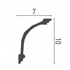 Cornisa decorativa din poliuretan Flexibil C771F - 10x7x200 cm - Img 2