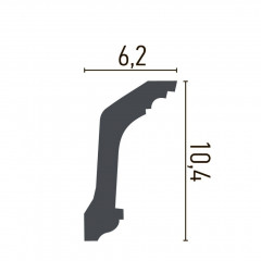 Cornisa decorativa din poliuretan Flexibil C788F - 10.4x6.2x200 cm - Img 2