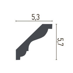 Cornisa poliuretan flexibil P805F - 5.7x5.3x200 cm - Img 2