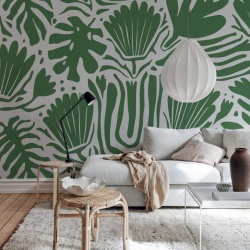 Fototapet, Abstract Blossoms, Green, Rebel Walls - Img 3