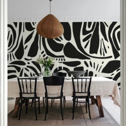 Fototapet, Abstract Forms, Black & White, Rebel Walls - Img 6