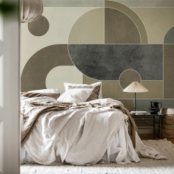Fototapet, Abstract Geometry, Greige, Rebel Walls