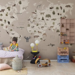 Fototapet, Animal World, Pastel Pink, Rebel Walls