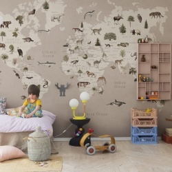 Fototapet, Animal World, Pastel Pink, Rebel Walls