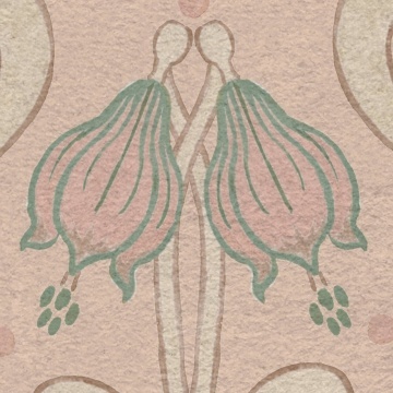 Fototapet, Art Nouveau Flower, Pink, Rebel Walls - Img 4