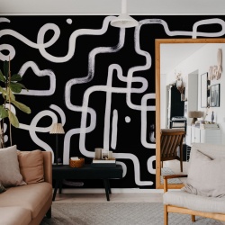 Fototapet, Artzy Path, Black, Rebel Walls