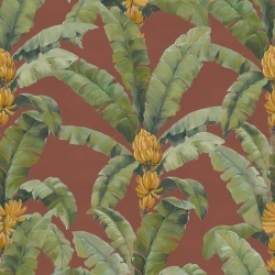 Fototapet, Banana Leaf, Burgundy, Rebel Walls - Img 2
