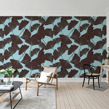 Fototapet, Big Ginko, Turquoise, Rebel Walls - Img 3