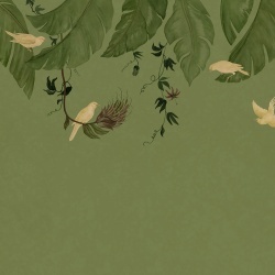Fototapet, Birds in the Trees, Green, Rebel Walls - Img 2