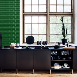 Fototapet, Bistro Tiles, Green, Rebel Walls