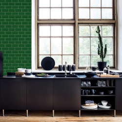 Fototapet, Bistro Tiles, Green, Rebel Walls