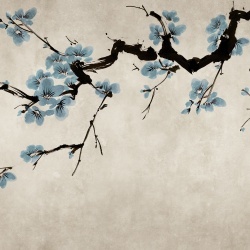 Fototapet, Blush of Spring, Light Blue, Rebel Walls - Img 2