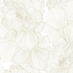 Fototapet, Bold Dahlia, Beige, Rebel Walls - Img 2
