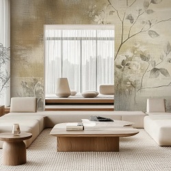 Fototapet Botanic Beige Naturel Brumeux Rêve BNB204 - Img 2