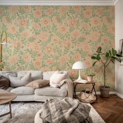 Fototapet, Briar Bloom, Pink, Rebel Walls