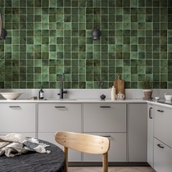 Fototapet, Ceramic Tiles, Emerald, Rebel Walls