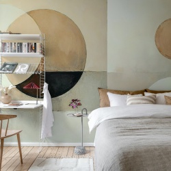 Fototapet, Circles, Beige, Rebel Walls