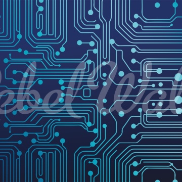 Fototapet, Circuit Board, Blue, Rebel Walls - Img 2