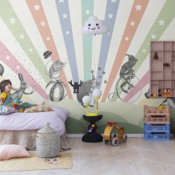 Fototapet, Circus, Rainbow, Rebel Walls