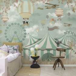 Fototapet, Circus Town, Pastel, Rebel Walls