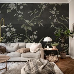 Fototapet, Concrete Flowers, Black, Rebel Walls