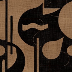 Fototapet Contours in Bold (Mocha) - personalizat, VLAdiLA - Img 3