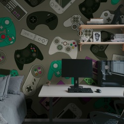 Fototapet, Controls, Lilac, Rebel Walls