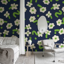 Fototapet, Dancing Flowers, Green, Rebel Walls - Img 3