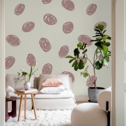 Fototapet, Doodle Dots, Pink, Rebel Walls - Img 4