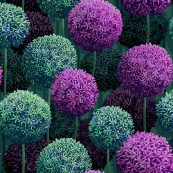 Fototapet, Elysian Flowers, Lilac, Rebel Walls - Img 2