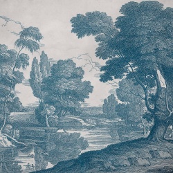 Fototapet Engraving, Blue, Coordonne - Img 2