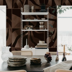 Fototapet, Floating Tiles, Dark Brown, Rebel Walls