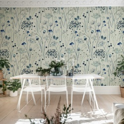 Fototapet, Flower Garden, Blue, Rebel Walls - Img 6