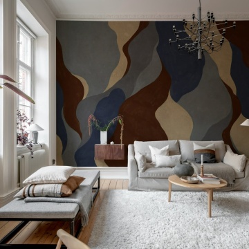 Fototapet, Flowing Forms, Dark Blue, Rebel Walls - Img 3
