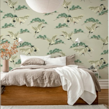 Fototapet, Flying Cranes, Beige, Rebel Walls - Img 3