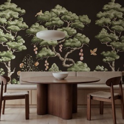 Fototapet, Forest Poem, Black, Rebel Walls