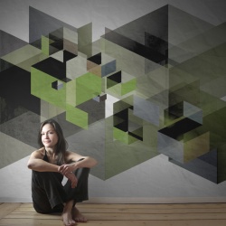Fototapet, Fractal, Green, Rebel Walls