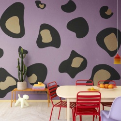 Fototapet, Giant Leopard, Lilac, Rebel Walls