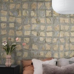 Fototapet, Gold Leaves, Gold, Rebel Walls